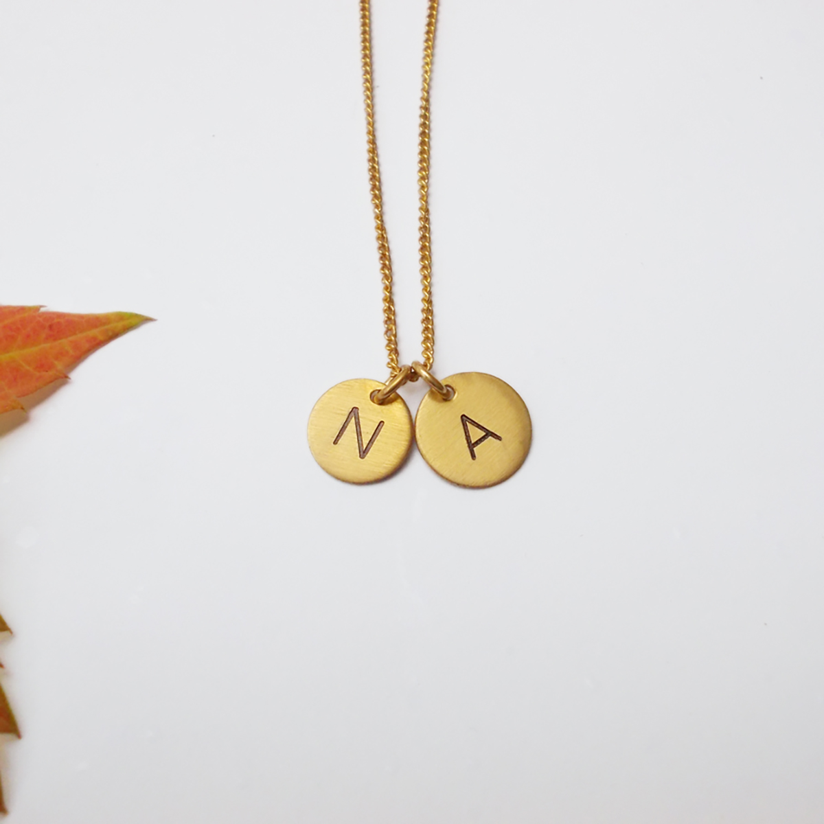 Verižica z dvema personaliziranima diskoma (zlato) - Image 2
